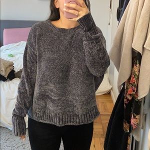 Chenille dark grey sweater